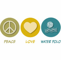 Peace Love Water Polo Acrylic Cut Out