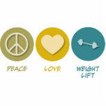 Peace Love Weight Lift photo sculptures