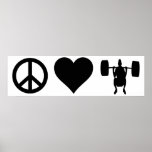 Peace Love Weightlifting posters