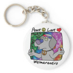 Peace Love Weimaraner Keychain 2
