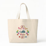 PEACE LOVE WHALES bags