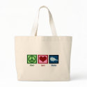 Peace Love Whales bags