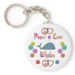 PEACE LOVE WHALES keychains
