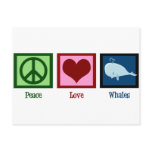 Peace Love Whales postcards