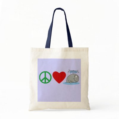 Peace Love Whales T shirts, Travel Mugs, Gifts Canvas Bag by PeaceLoveMore