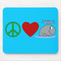 Peace Love Whales T shirts, Travel Mugs, Gifts Mouse Pads