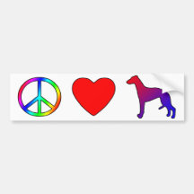 Peace Love Whippets Bumper Stickers