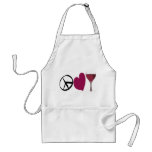 Peace Love & Wine Apron