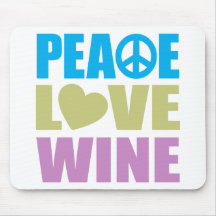 Peace Love Wine Mousemats