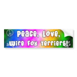 Peace Love Wire Fox Terriers Bumper Sticker bumper stickers