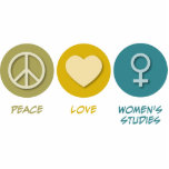 Peace Love Women's Studies photo sculptures