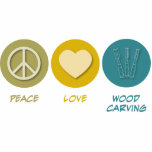 Peace Love Wood Carving photo sculptures