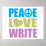 Peace Love Write Print
