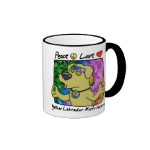 Peace Love Yellow Lab Mug