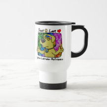 Peace Love Yellow Lab Travel Mug