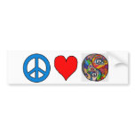 Peace, Love, Yin Yang Bumper Sticker bumper stickers