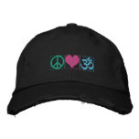 Peace Love Yoga Embroidered embroidered hats