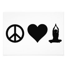 Peace Love Yoga Personalized Announcement