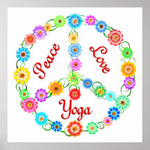 Peace Love Yoga Poster