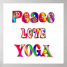 Peace Love Yoga Poster