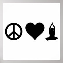 Peace Love Yoga Posters