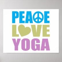 Peace Love Yoga Print