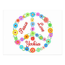 Peace Love Yorkies Postcards