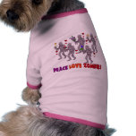Peace Love Zombies Dog Tee Shirt