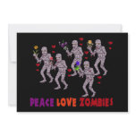 Peace Love Zombies invitations