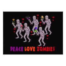 Peace Love Zombies Invitation