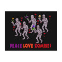 Peace Love Zombies postcards