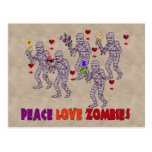 Peace Love Zombies Postcard