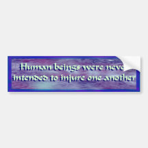 Peace means Non-Injurious Conflict Bumper Sticker