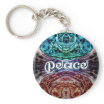 Peace Meditation Graphic Keychain