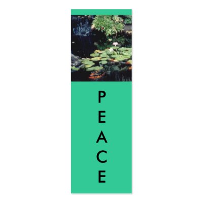 PEACE Mini Bookmarks Business Cards by SeaAngel
