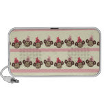 peace monkeys pattern notebook speakers