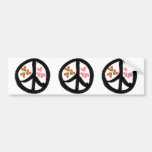 Peace of Hearts Bumper Stickers