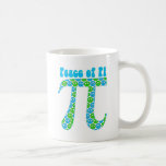 Peace of Pi Green and Blue mugs