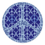 Peace On Earth Blue Peace stickers