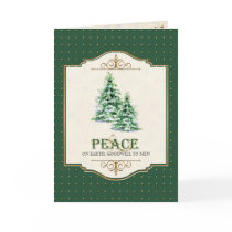 Peace on Earth Christian Christmas Tree Greeting