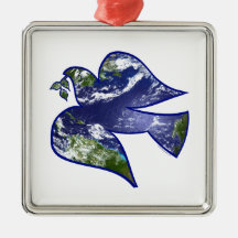 Peace on Earth Dove Ornaments