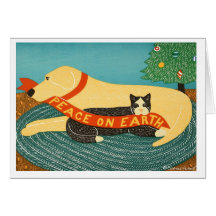 Peace on Earth Holiday Card - Stephen Huneck