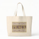 Peace on Earth Ornate Gold Purple Cream Christmas bags