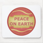Peace on Earth Red Gold Elegant mousepads