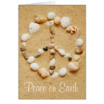 Peace on Earth Seashell Peace Sign Card