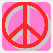 Peace Out Square Sticker