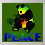 Peace Panda Bear posters