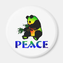 Peace Panda Bear Refrigerator Magnets