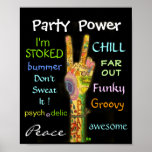 Peace Party Power Poster by SRF + RS posters