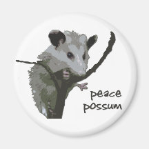 Peace Possum Refrigerator Magnet